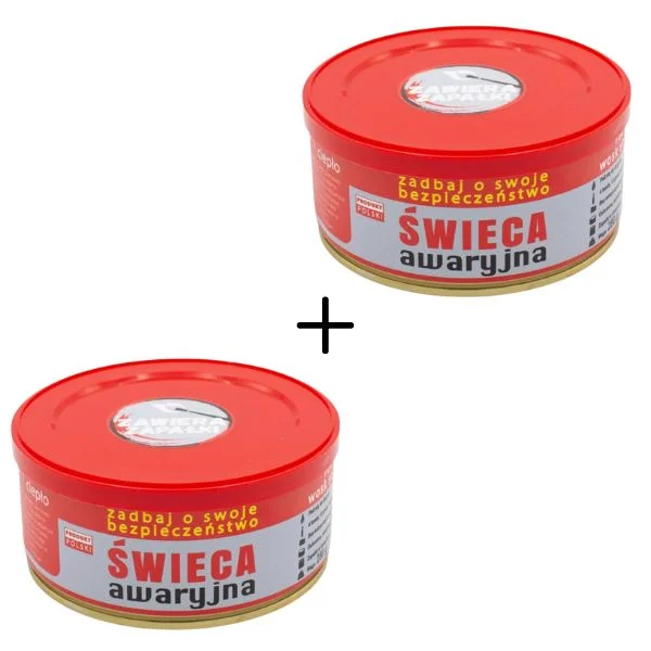 Zdjęcie produktu 2x Świeca awaryjna przetrwania HASKE Pro 280g, 48h świecenia + zapałki