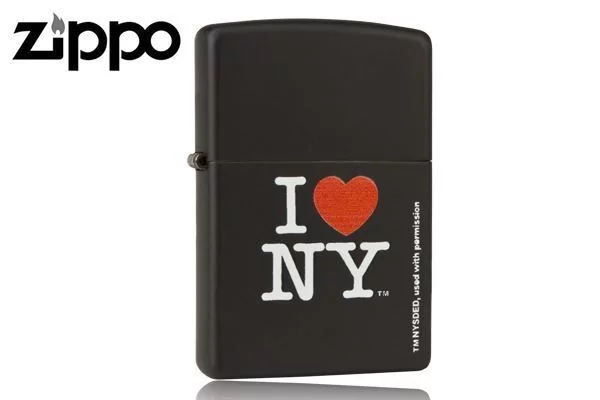 Zdjęcie produktu Zapalniczka ZIPPO Black Matte z logo I love NY