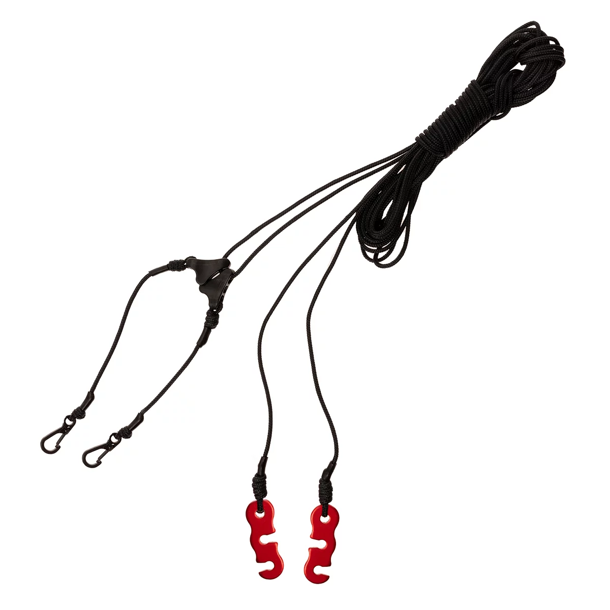 Zdjęcie produktu Zawiesia TigerWood BLACK SILK do mocowania tarpa płachty biwakowej (TW.ZAW-TARP)