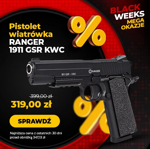 Black Weeks Poromocja Pistolet wiatrówka Ranger GL18 FULL AUTO